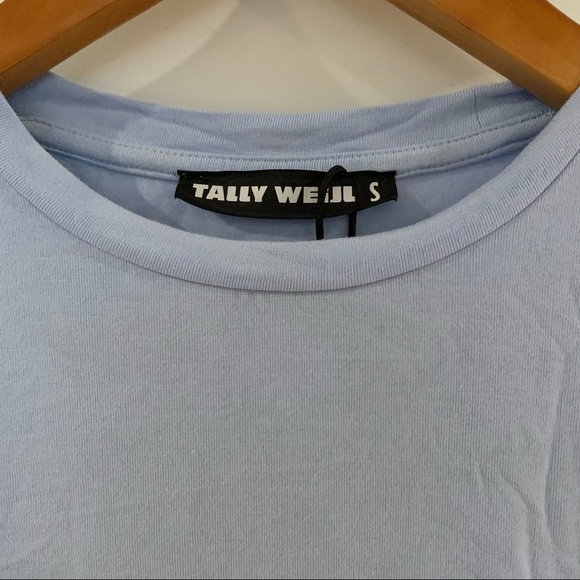 Blue crop top T-shirt - Picture 2 of 2